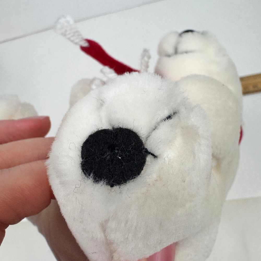 Vtg 1993 Dakin Coca Cola Coke Soda Mini Small Plush White Polar Bear w Red Scarf - Picture 6 of 9